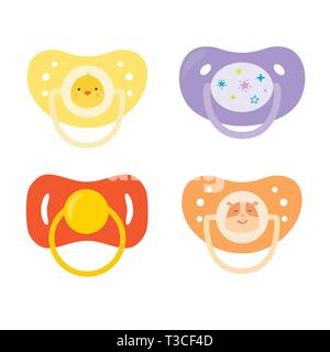 Der Schnuller für Kinder. Baby Care. Vector Illustration. Stock Vektor