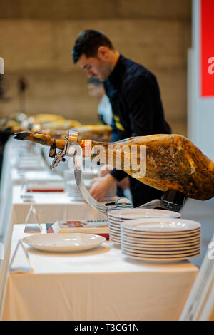 33. Ausgabe des Feinschmecker Fair-ham Schneider - Madrid - Spanien Stockfoto