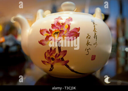 Teekanne in einem chinesischen Restaurant Stockfoto