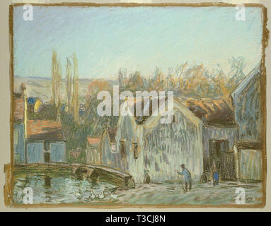 Alfred Sisley (1839-1899) - eine Ecke von Moret sur Loing 1895 Stockfoto