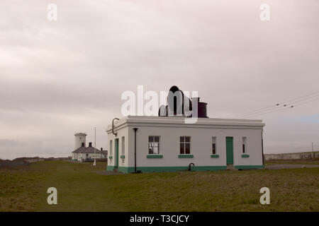 Nash: Point Light House- und Versorgungsgebäude. Stockfoto