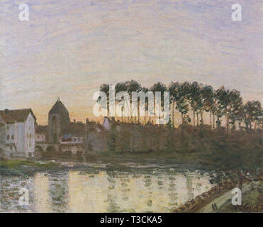 Alfred Sisley (1839-1899) - moret Sonnenuntergang 1892 Stockfoto