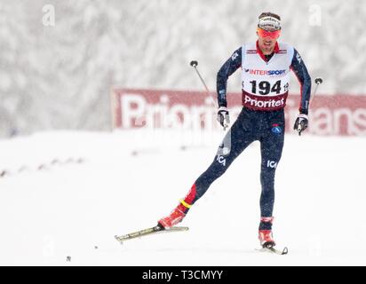 SM i veckan Ånnaboda, Örebro, 10 km fristil. Johan Olsson, Åsarna IK. Foto Jeppe Gustafsson Stockfoto