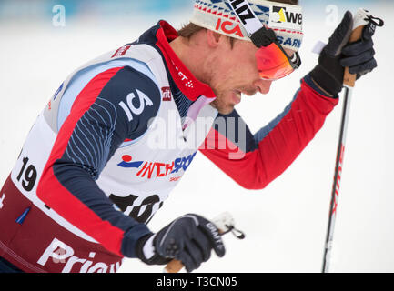 SM i veckan Ånnaboda, Örebro, 10 km fristil. Johan Olsson, Åsarna IK. Foto Jeppe Gustafsson Stockfoto