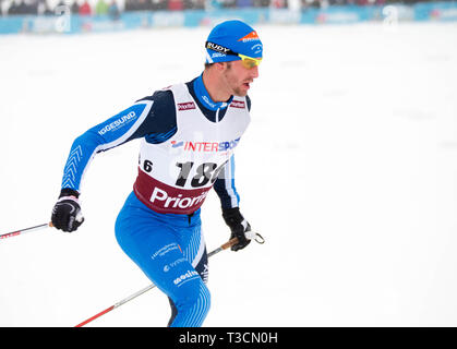 SM i veckan Ånnaboda, Örebro, 10 km fristil. Anders Södergren, Hudiksvalls IF. Foto Jeppe Gustafsson Stockfoto