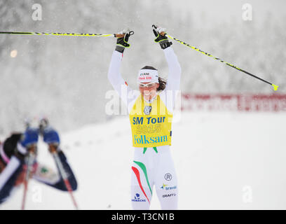 SM-Woche in Ånnaboda, Örebro, Schweden, 10 km Freistil. Charlotte Kalla, Piteå Elit SK. Foto Jeppe Gustafsson Stockfoto