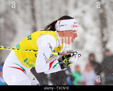 SM-Woche in Ånnaboda, Örebro, Schweden, 10 km Freistil. Charlotte Kalla, Piteå Elit SK. Foto Jeppe Gustafsson Stockfoto