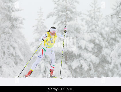 SM-Woche in Ånnaboda, Örebro, Schweden, 10 km Freistil. Charlotte Kalla, Piteå Elit SK. Foto Jeppe Gustafsson Stockfoto