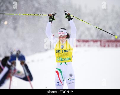 SM-Woche in Ånnaboda, Örebro, Schweden, 10 km Freistil. Charlotte Kalla, Piteå Elit SK. Foto Jeppe Gustafsson Stockfoto