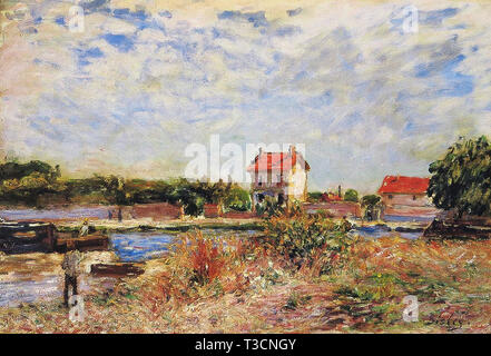 Alfred Sisley (1839-1899) - die Loing River bei Saint mammes 1885 Stockfoto