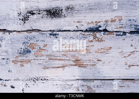Blau Holz Textur. Alte Holz- Oberfläche lackiert mit Flecken und flockig malen. Kopieren raum Hintergrund Stockfoto
