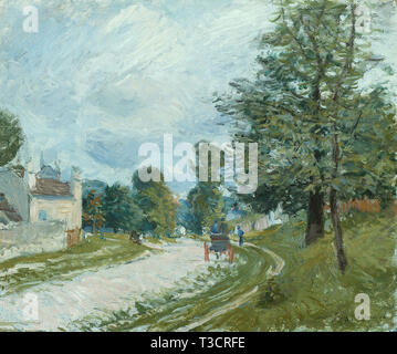 Alfred Sisley (1839-1899) - biegen Sie in die Straße 1873 Stockfoto