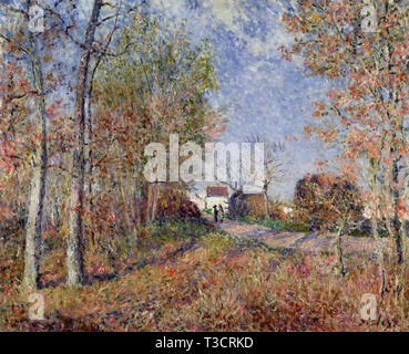 Alfred Sisley (1839-1899) - Un Coin de bois aux Sablons 1883 Stockfoto