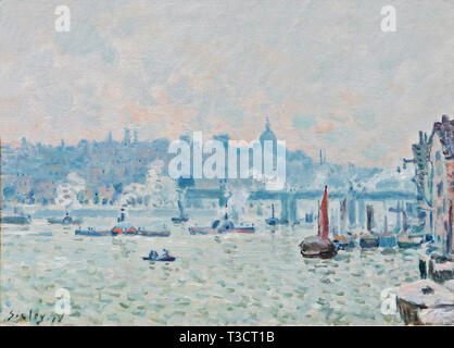 Alfred Sisley (1839-1899) - Blick auf die Themse Charing Cross Bridge 1874 Stockfoto