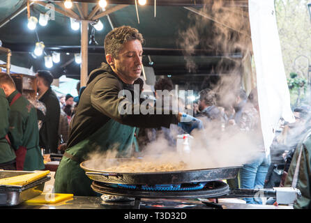 Abschaltdruck Anbieter Brough Markt - London Stockfoto