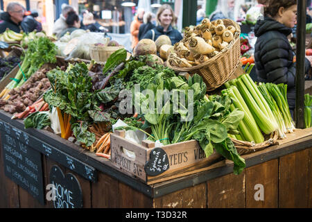 Abschaltdruck Anbieter Brough Markt - London Stockfoto