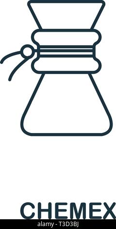 Chemex Symbol. Dünne Linie symbol Design von Coffe Shop icon Sammlung. UI und UX. Kreative einfache chemex Symbol für web und mobile. Stock Vektor