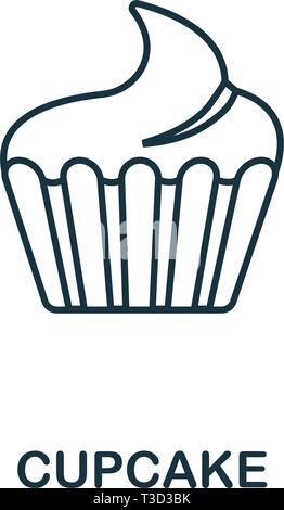 Cupcake Symbol. Dünne Linie symbol Design von Coffe Shop icon Sammlung. UI und UX. Kreative einfache Cupcake Symbol für web und mobile. Stock Vektor