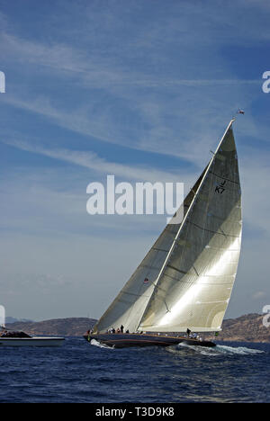 Segelregatten in Costa Smeralda, Sardinien, Italien Stockfoto