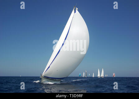 Segelregatten in Costa Smeralda, Sardinien, Italien Stockfoto