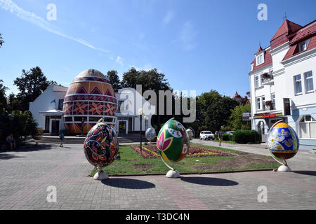 Kolomyja, Ukraine - August 2018: "Pysanka Museum' - Ostereier Museum. Stockfoto