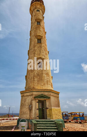 Aruba, Karibik - April 03, 2014: Der alte Leuchtturm "California auf Aruba vor der Restaurierung. Stockfoto