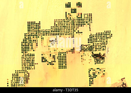 Bewässerung in Ägypten vom Weltraum aus gesehen - enthält geänderte Copernicus Sentinel Data (2019) Stockfoto