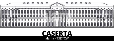 Italien, Caserta line Reisen Skyline. Italien, Caserta Umrisse Stadt Vektor-illustration, Symbol, Reisen, Sehenswürdigkeiten, Wahrzeichen. Stock Vektor