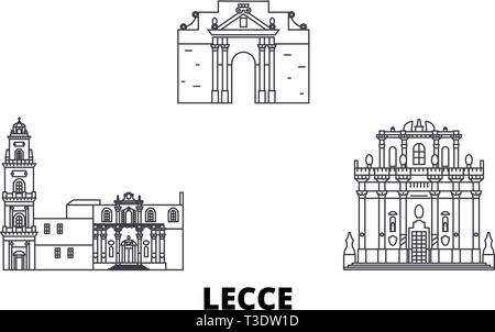 Italien, Line reisen Skyline. Italien, umriss Stadt Vektor-illustration, Symbol, Reisen, Sehenswürdigkeiten, Wahrzeichen. Stock Vektor