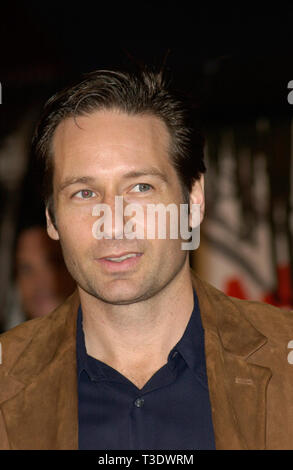 LOS ANGELES, Ca. Dezember 05, 2001: Schauspieler David Duchovny im Rahmen der Weltpremiere in Los Angeles, der Ocean's Eleven. © Paul Smith/Featureflash Stockfoto