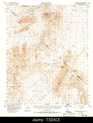 USGS TOPO Karte Kalifornien CA Crescent Peak 297239 1956 62.500 Wiederherstellung Stockfoto