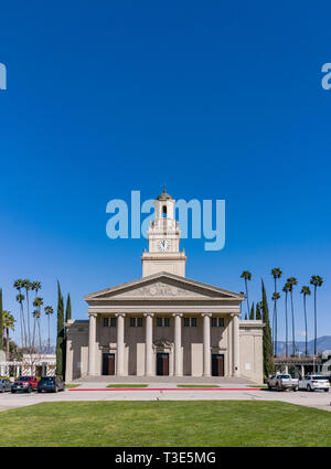 Redlands, Mar 20: Außenansicht der Gedenkstätte Kapelle in Universität Redlands am 20.März 2019 in Redlands, Kalifornien Stockfoto