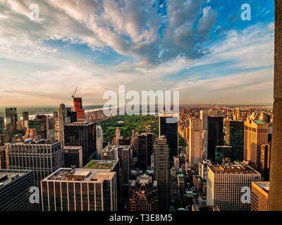 Die Ansicht von "Spitze des Felsens" in New York City Stockfoto