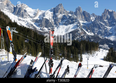 Malga Ces, Ski Resort, San Martino di Castrozza, Trentino, Italien, Europa Stockfoto