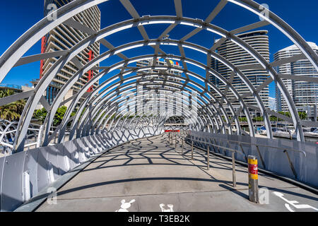 Webb Brücke in den Docklands, Melbourne Stockfoto