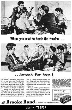 1959 britischen Werbung für Brooke Bond Tea. Stockfoto