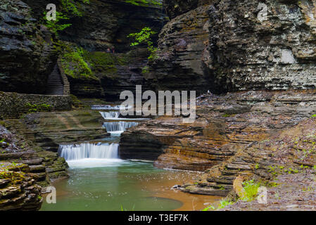 Wasserkaskade Watkins Glen Stockfoto