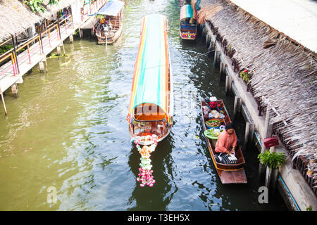 Khlong Kop mayom Floating Market, Bangkok, Thailand Stockfoto