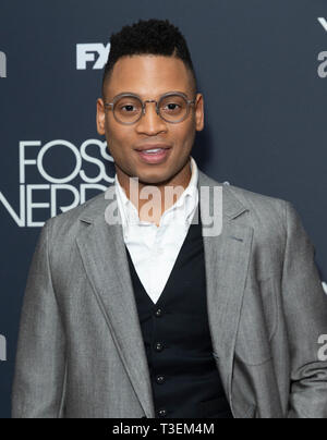 New York, NEW YORK - April 8, 2019: Ryan Jamaal Swain besucht Premiere Fosse/Verdon von FX-Netzwerk an Gerald Schoenfeld Theatre Stockfoto