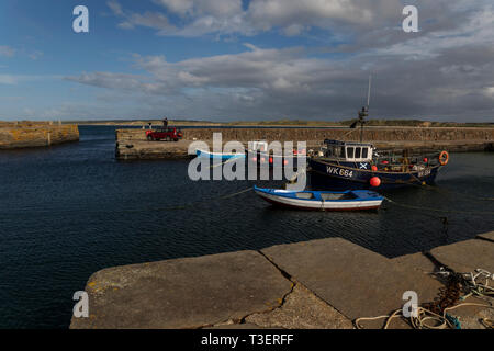 Castletown; Hafen; Schottland; Stockfoto