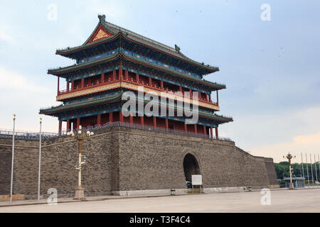 Tian'an Men Tor auf dem berühmten Platz in Peking Stockfoto