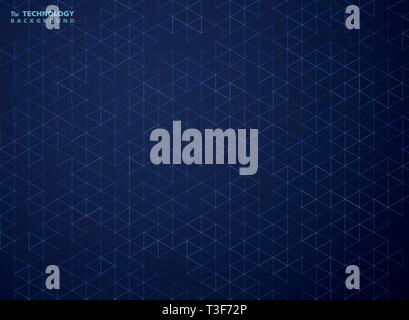 Abstrakt Blau hexagon Muster der Technik geometrische Hintergrund. Sie für futuristische ad, Plakat, Print, Artwork verwenden können. Abbildung: Vector EPS 10. Stock Vektor