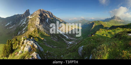 Berge Natur Panorama der Dolomiten Alpen Italien. Stockfoto