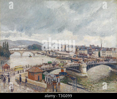 Camille Pissarro (1830 1903) Pont boieldieu in Rouen regnerischen weatherst 1896 Stockfoto