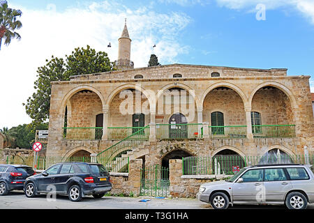 LARNACA, Zypern - 03. MÄRZ 2019: Die Grans Moschee (Dschami Kebir wie sie genannt wird) Stockfoto