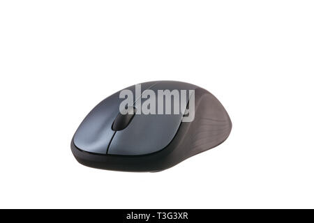 Drahtlose Computer Maus auf weißem Hintergrund. Stockfoto