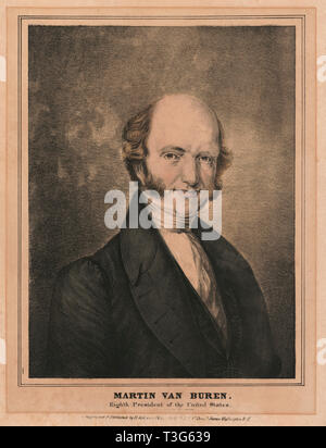 Martin Van Buren, achte Präsident der Vereinigten Staaten, Lithographie, die von H. Robinson, 1830, veröffentlicht. Stockfoto