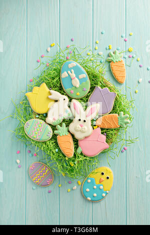 Ostern cookies eingerichtet Stockfoto