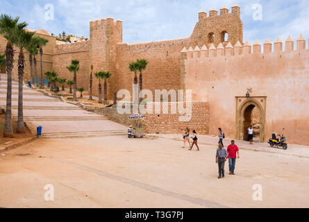 Marokko, Rabat. Die Kasbah des Udayas, im 12. Jh. erbaut durch die Almohaden, wurde ursprünglich mit dem Namen al-Mahdiyya. *** Local Caption *** Stockfoto