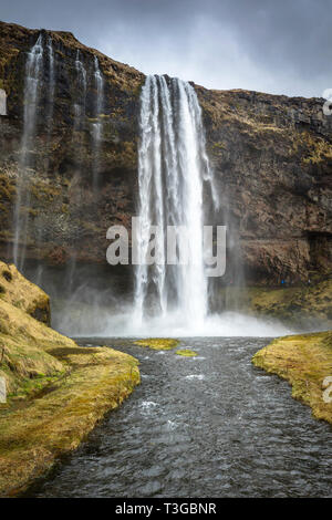 Seljalandsfoss Wasserfall in Island Stockfoto